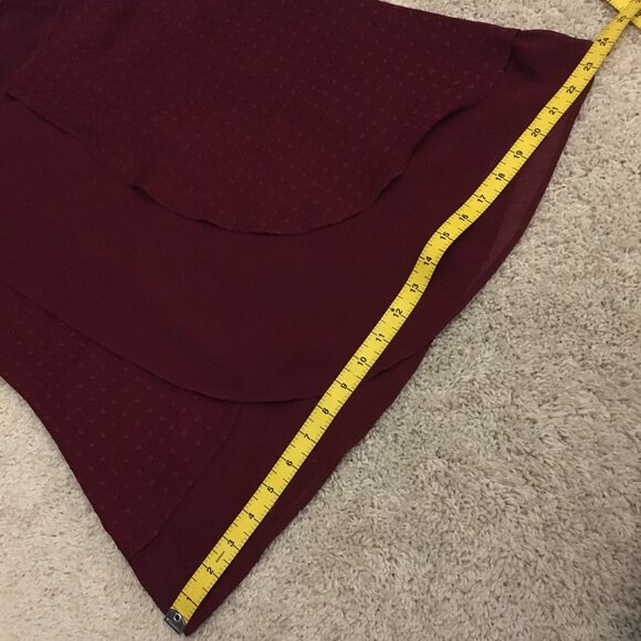 Merlot Multilayered Swiss Dot Blouse - Picture 14 of 16